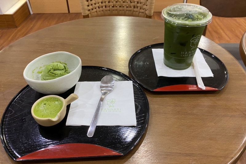 「はんなりカフェド京都」トンロー純和風カフェ抹茶ドリンクや軽食を